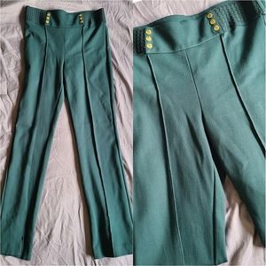Anne Klein Green Highrise Trousers Size Small